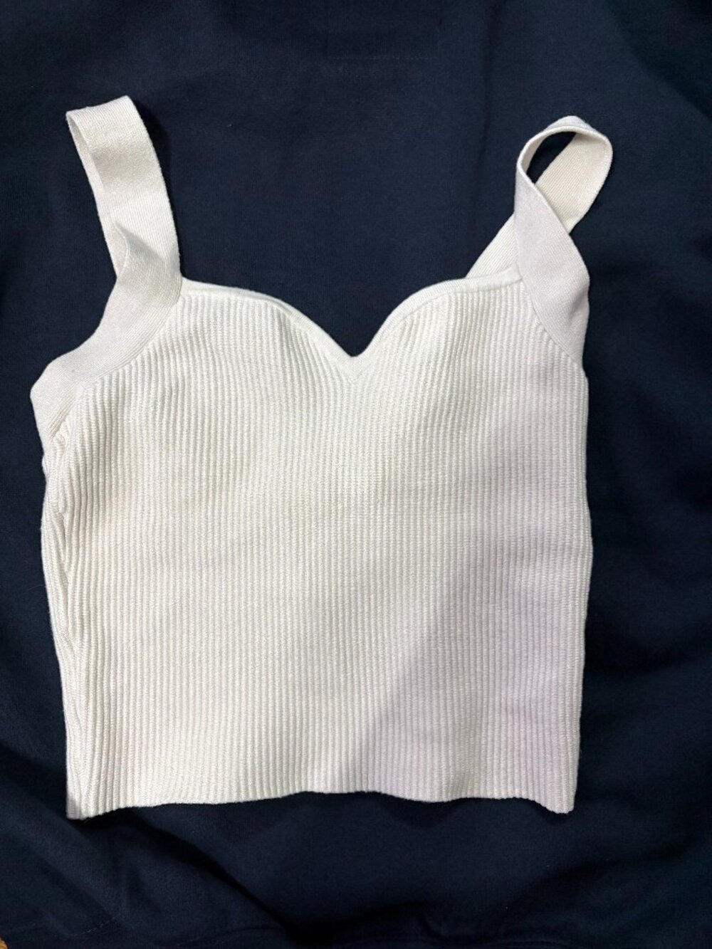 Lot of 2 Abercrombie Knit Tank Tops White&Black Small
